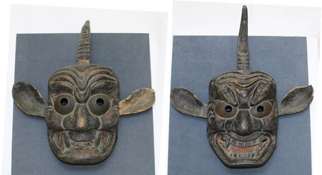 Masques de démon du temple Daizoji